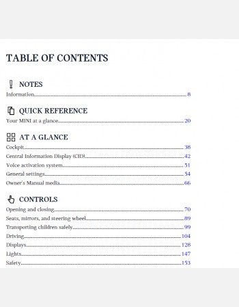 mini cooper 2019 owners manual